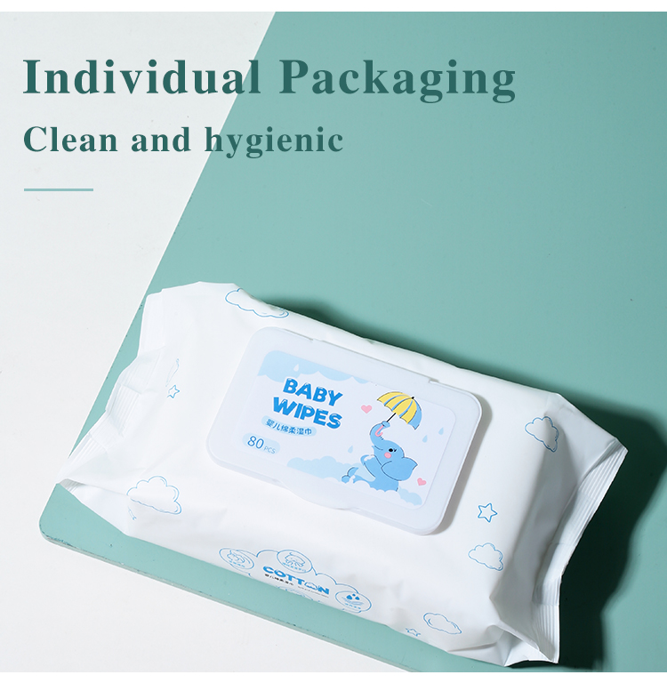 LMLTOP OEM Non-Woven Baby'S Wet Wipes Skin-Friendly Softness Disposable Wet Wipes Waterwipes Portable Alcohol-free SY905