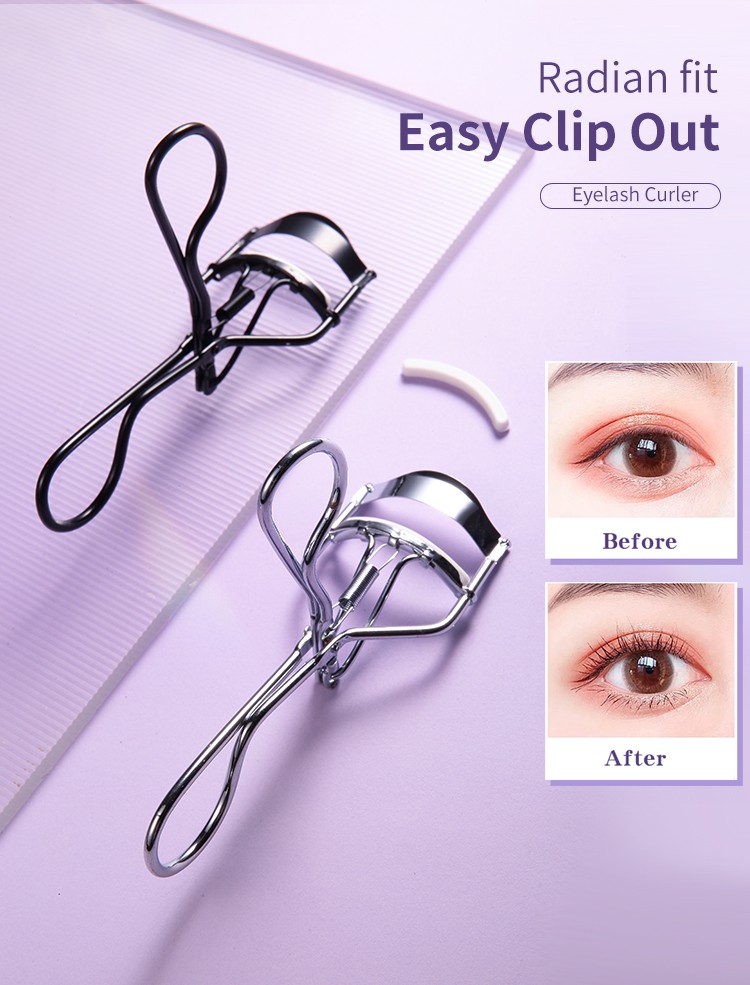 LMLTOP Low Price Wholesale Stainless Steel Black Eyelash Curler Private Label Eyelash Curl Aid Professional 549