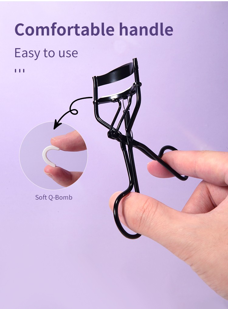 LMLTOP Low Price Wholesale Stainless Steel Black Eyelash Curler Private Label Eyelash Curl Aid Professional 549