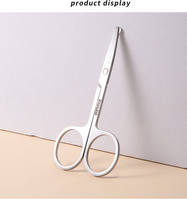 LMLTOP Whosale Beauty Makeup Scissor Hair Eyelash Remover Pointed stainless steel Eyebrow Scissors A0403