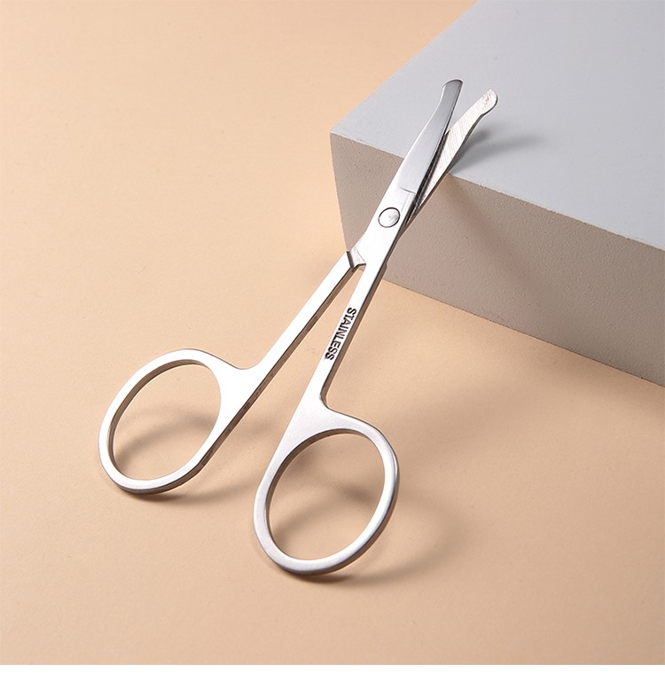 LMLTOP Whosale Beauty Makeup Scissor Hair Eyelash Remover Pointed stainless steel Eyebrow Scissors A0403