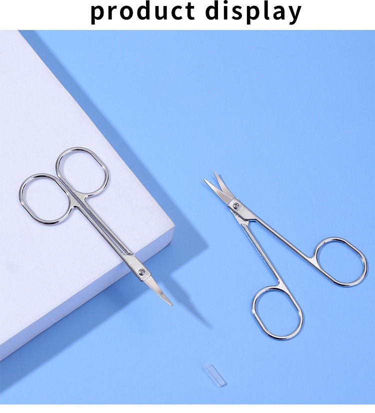 LMLTOP Hot Selling Eye Brow Beauty Scissors Personal Eyelash Repair Tool Small Bending Eyebrows Scissors Grooming Women A0410