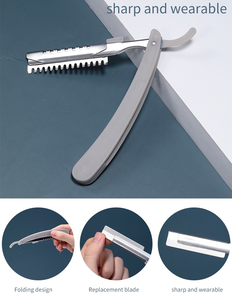 LMLTOP Manufacturer Eyebrow Razor Foldable Eyebrow Trimmer Waterproof Stainless Steel Blade Not Easy To Rust A0849