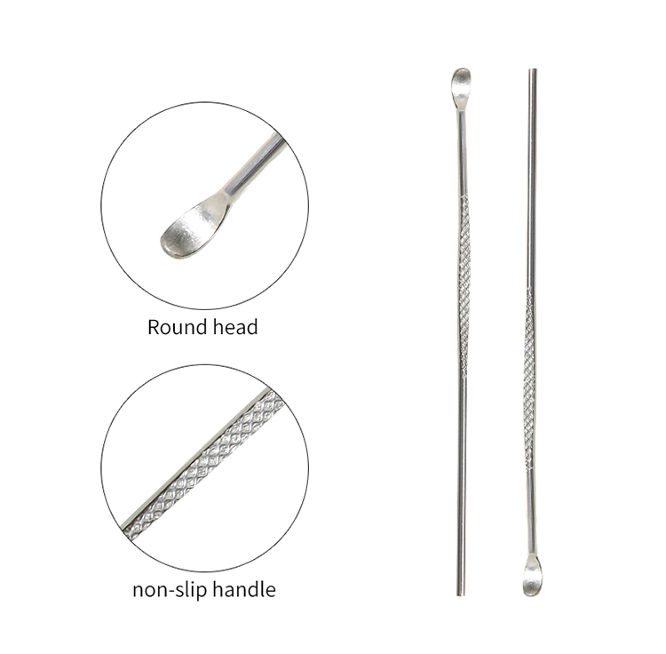 LMLTOP Professional Single Non-Slip Handle Ear Wax Removal Stainless Steel Ear Cleaner Earpick Safe Curette B0762