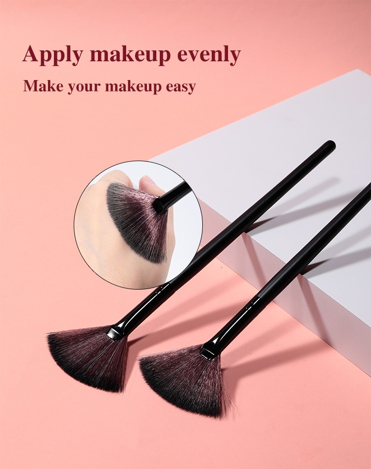 Customizable Handle Logo Lameila Nylon Single Makeup Brush Facial Fan Highlighter Brushes Professional Powder Brush M851