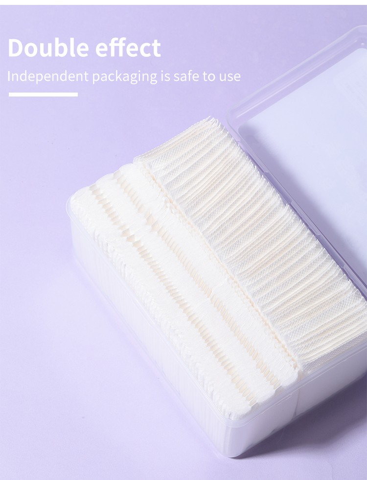 LMLTOP 130pcs Non-Woven Fabric Cosmetic Cotton Pads For Face Cotton Pads High Quality Sandwich Makeup Remover B369