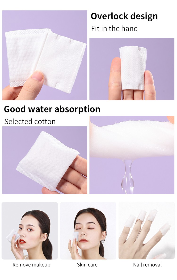 LMLTOP 130pcs Non-Woven Fabric Cosmetic Cotton Pads For Face Cotton Pads High Quality Sandwich Makeup Remover B369