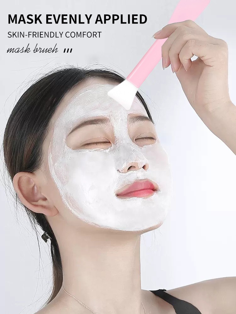 OEM LMLTOP Double-End Silicone Mask Brush Low Price Face Masking Brush Cosmetics Spatula Cream Applicator Wholesale SY606