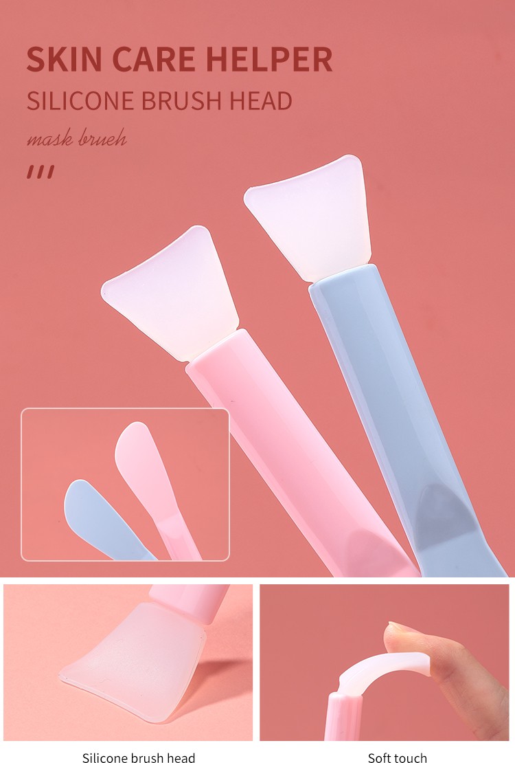 OEM LMLTOP Double-End Silicone Mask Brush Low Price Face Masking Brush Cosmetics Spatula Cream Applicator Wholesale SY606