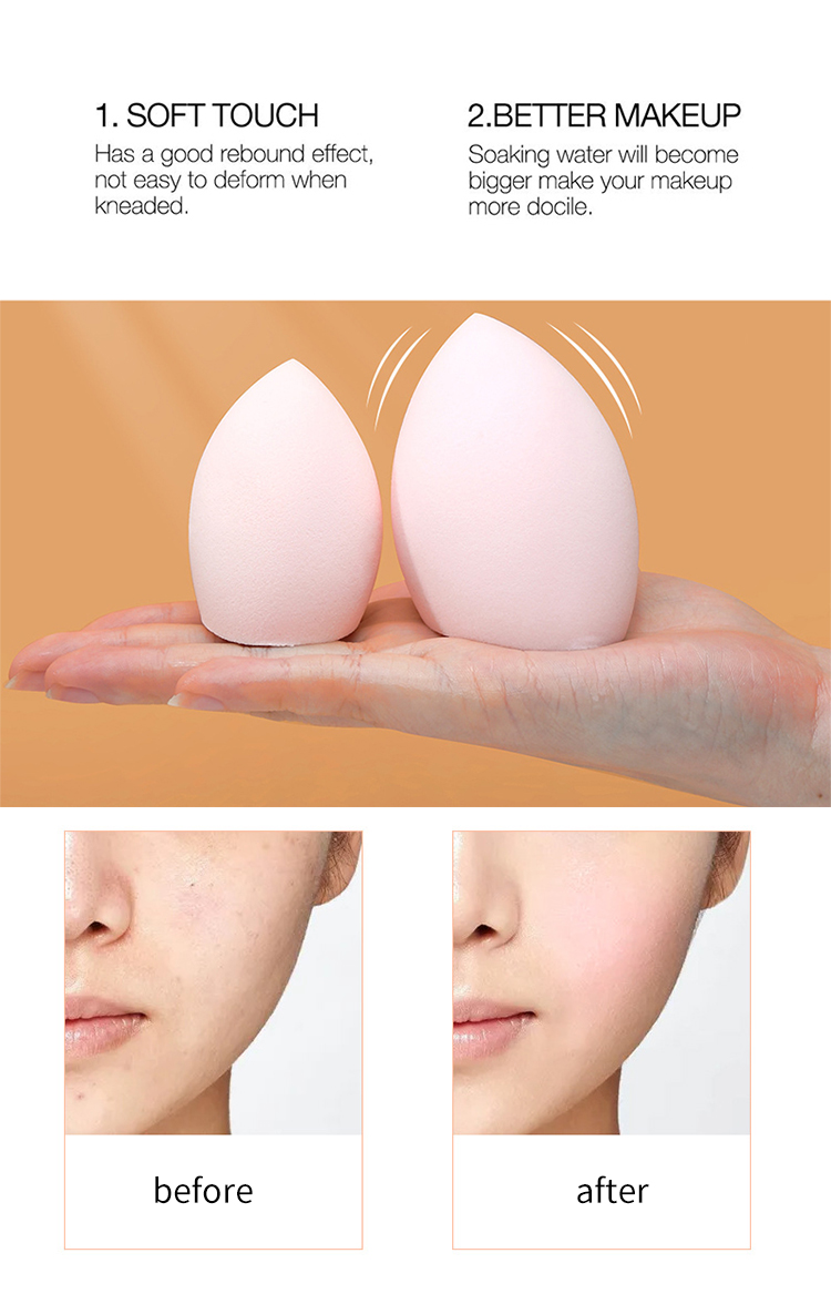 LMLTOP Wholesale Low-Priced 2pcs Makeup Blender BB Cream Makeup Sponge High Quality Foundation Face Puff A80070 A79956 A79982