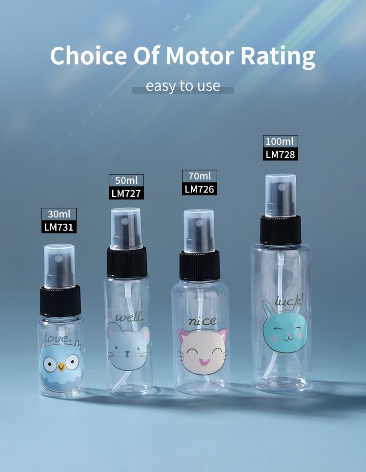 LMLTOP PET Empty Plastic Bottles Transparent Spray Water Bottle Water Mist Travel Bottles LM726 LM727 LM728 LM731