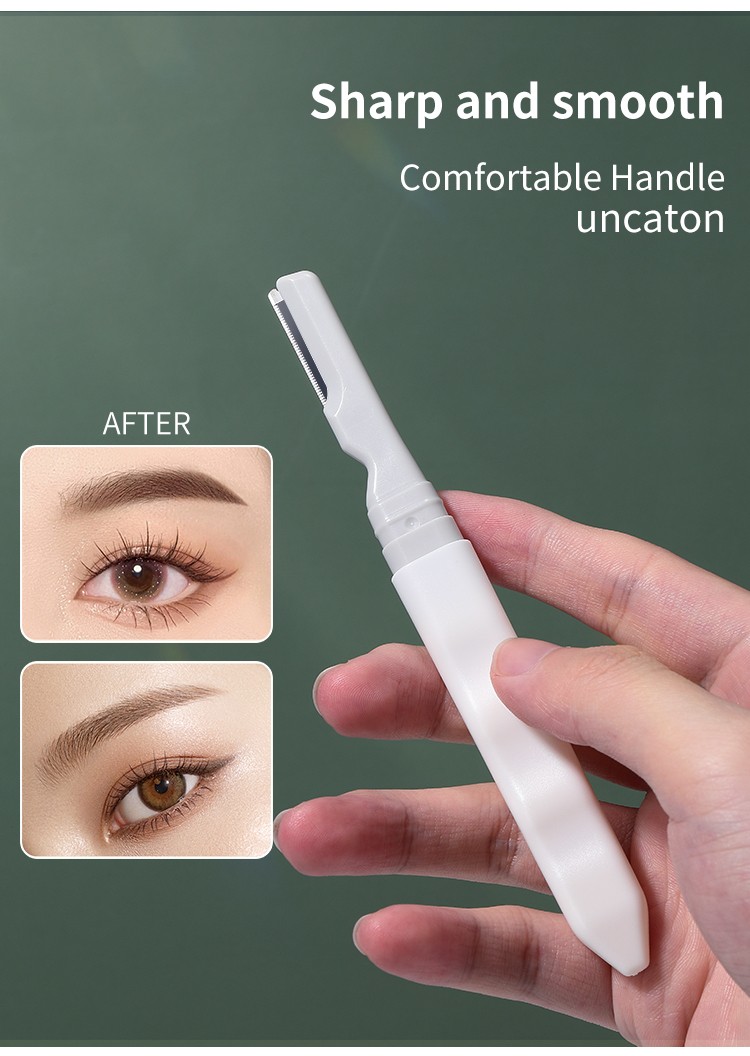 On Sale LMLTOP Factory price 2pcs Portable Eyebrow Razor Detachable Eyebrow Shaver Eyebrow Trimmer For Women A958