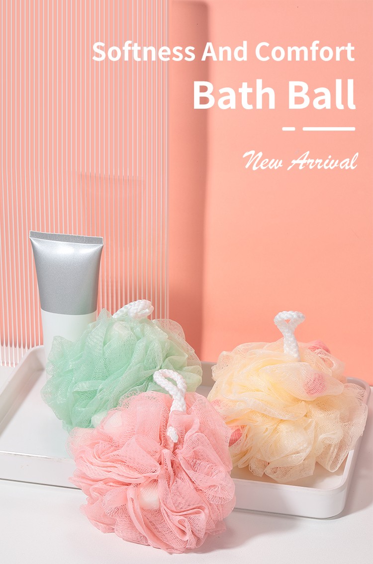 LMLTOP Hot Sale Factory Direct Sale Net Surface Bath Ball Colorful Sponge Bath Clean Up The Cutin Bath Sponge Exfoliating C049
