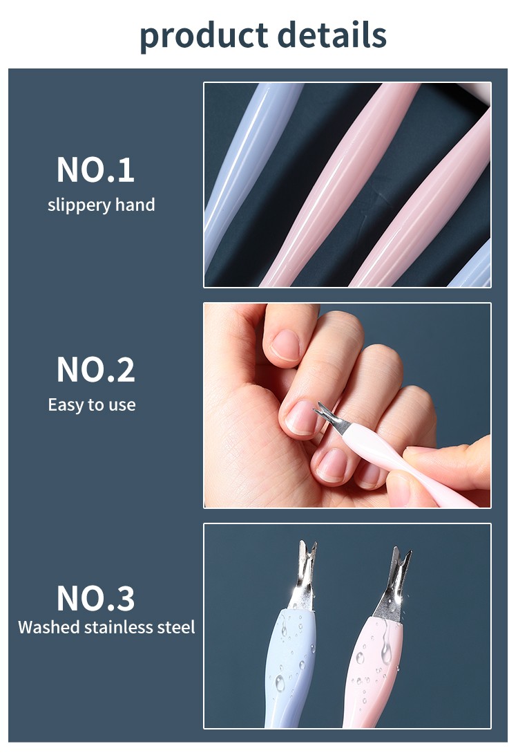 LMLTOP Good Fork Nail Callus Remover File Remove Dead Skin Without Damaging Tool Cuticle Callus Remover Trimmer Fork C0127