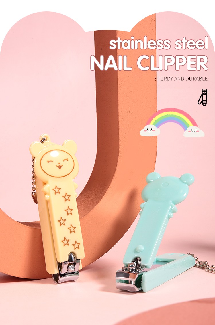 LMLTOP Green Yellow Cute Baby Nail Clipper Wholesale Cartoon Toe Nail Clipper Stainless Steel SY502