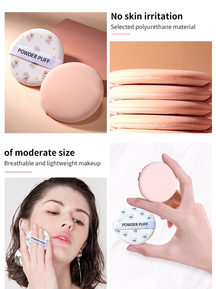 LMLTOP Hot Sale 1pc Latex Free Beauty Powder Puff Round Air Cushion Powder Puff Private Label Powder Puff Sponges A80086