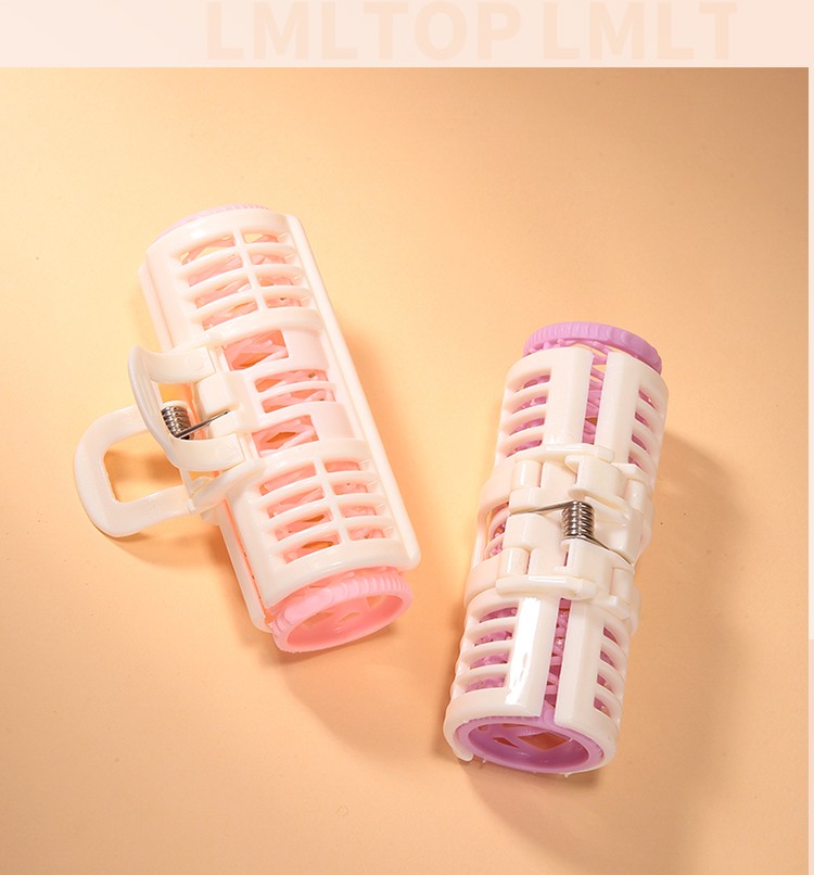 Private Label Hair Curling Tools Roll of Hair Clip Heatless 3pcs Reusable Colorful Mini Plastic Hair Curler Roller C017