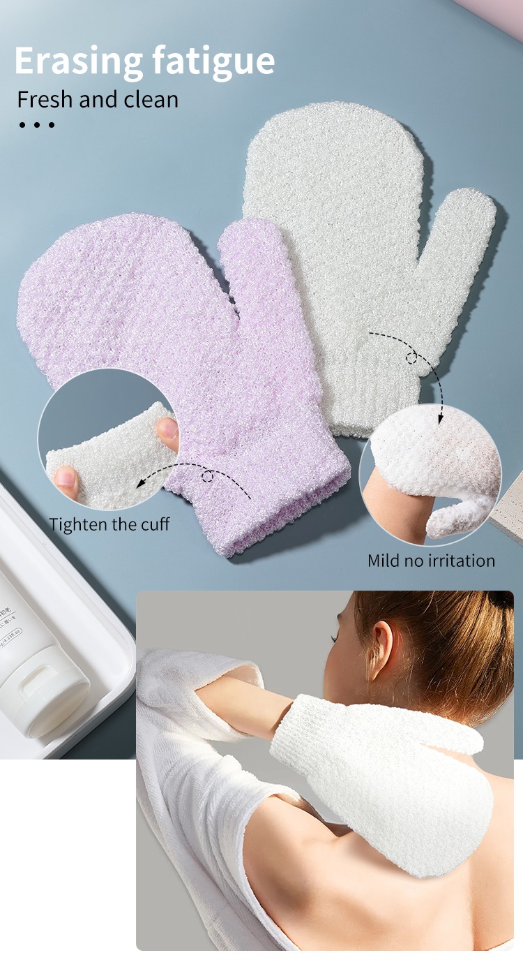 Lameila wholesale Bath Shower Glove Tools Soft Quick Foaming net hand towel shower body scrub 100% silk exfoliating gloves c167