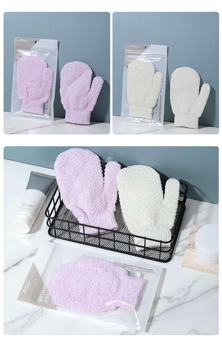 Lameila wholesale Bath Shower Glove Tools Soft Quick Foaming net hand towel shower body scrub 100% silk exfoliating gloves c167