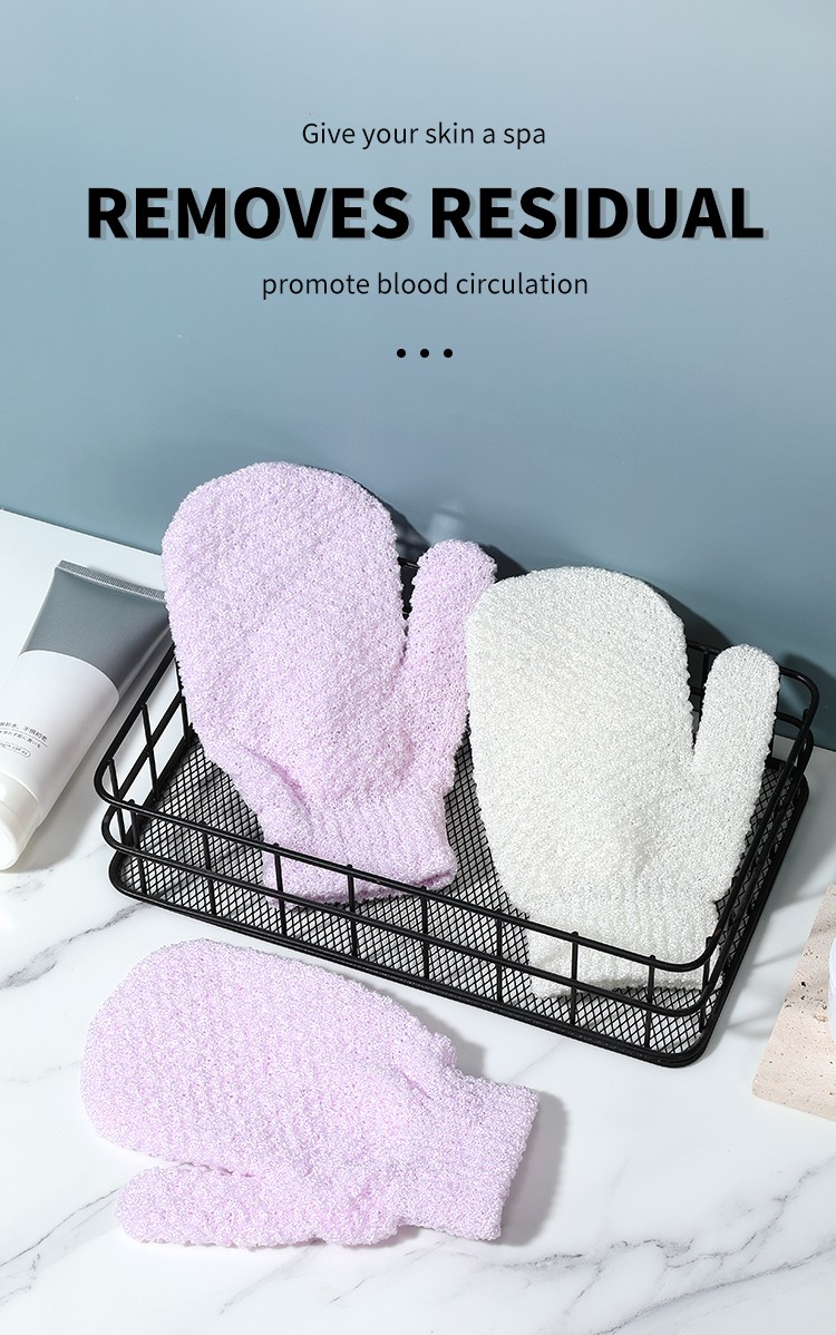 Lameila wholesale Bath Shower Glove Tools Soft Quick Foaming net hand towel shower body scrub 100% silk exfoliating gloves c167