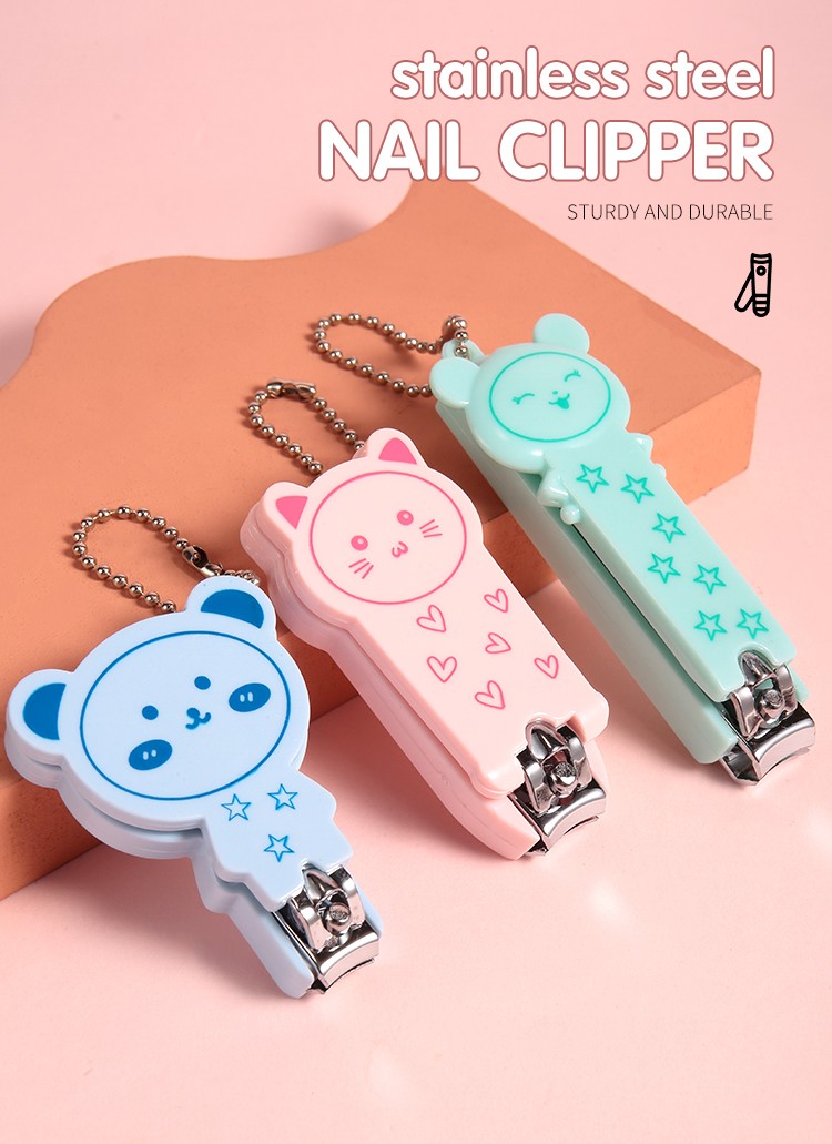 LMLTOP Wholesale 1pcs Nail Set Cartoon Baby Nail Clipper Custom Logo Nail Clipper Set Private Label Manufacturers SY500-502