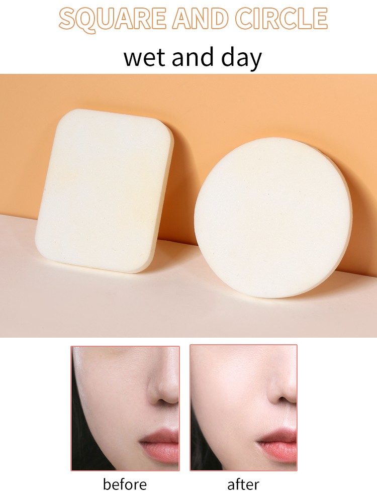 Private Label Wet And Dry Dual-use Puff Make Up Beauty Tools Soft Square Shape Latex Free Cosmetic Powder Puff 212