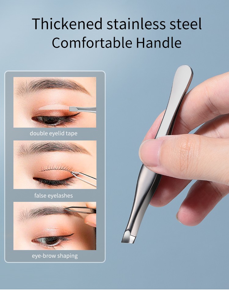 LMLTOP Wholesale High Quality Eyelash Extension Tweezers Stainless Steel Eyebrow Tweezers Professional Eyebrow Tweezers A0172