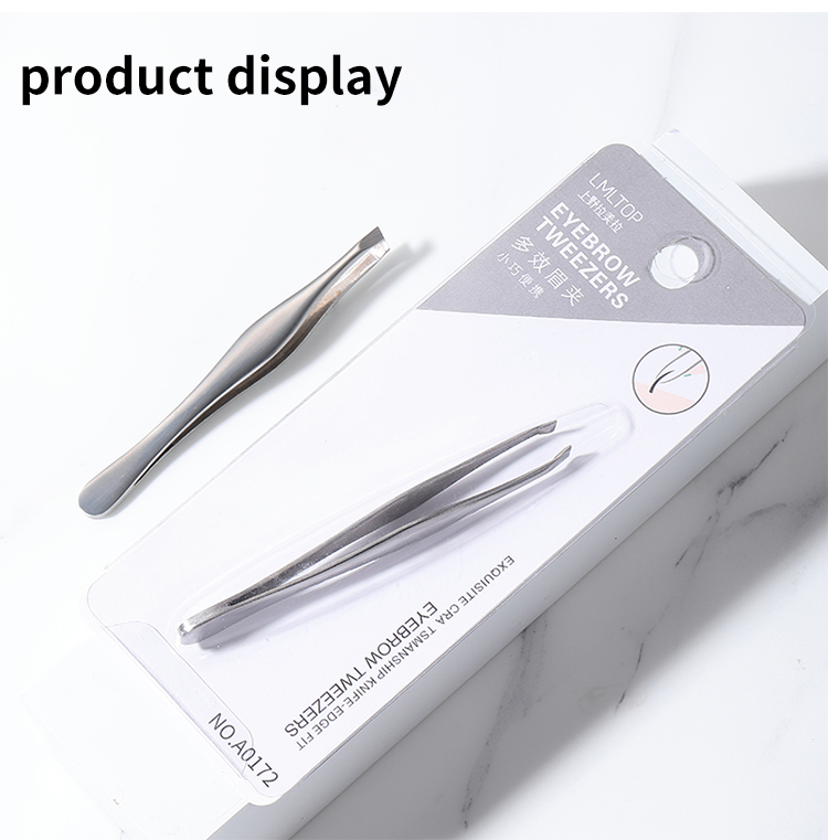 LMLTOP Wholesale High Quality Eyelash Extension Tweezers Stainless Steel Eyebrow Tweezers Professional Eyebrow Tweezers A0172