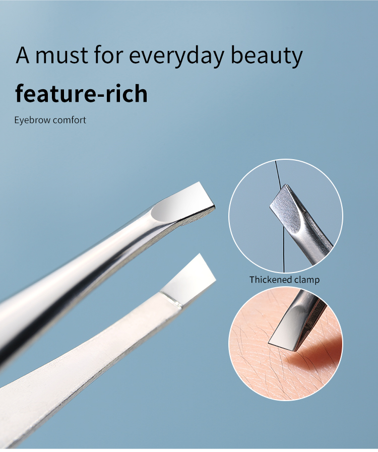 LMLTOP Wholesale High Quality Eyelash Extension Tweezers Stainless Steel Eyebrow Tweezers Professional Eyebrow Tweezers A0172