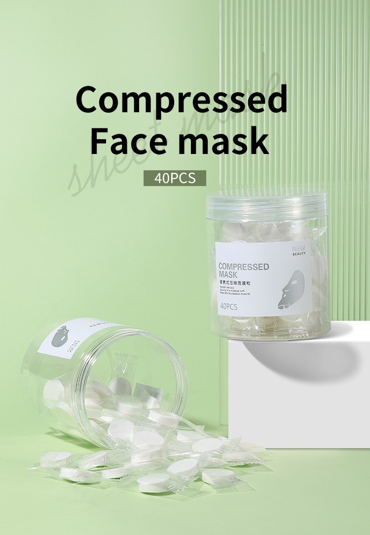 LMTLOP 40pcs/Pvc Box Soft Cotton Compressed Facial Mask Sheets Diy Spa Cosmetic Skin Care Compression Face Mask D0903