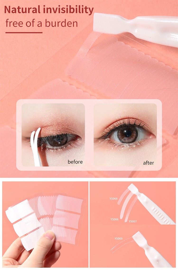 YOUSHA Invisible Double Eyelid Tape Waterproof Eyelid Sticker Private Label Makeup Manufacturers YS066 YS067 YS068 YS069