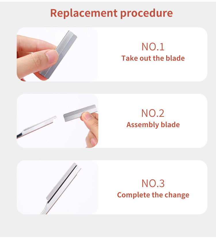 OEM YOUSHA Foldable Eyebrow Trimmer Blade Shaving Razor Long Handle Eyebrow Razor And Facial Razor Replaceable Blade YX137