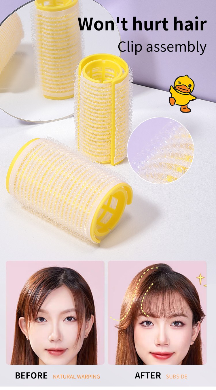 LMLTOP 2pcs Hair Styling Tools High Quality Heatless Hair Curler Two Sizes Nylon Self-Adhesive Hair Roller Daily Use SY118