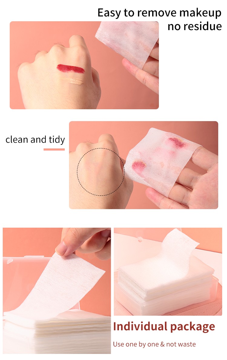 LMLTOP 80pcs Low Price Non-Woven Disposable Cosmetic Cotton Pads For Face Makeup Remover B370