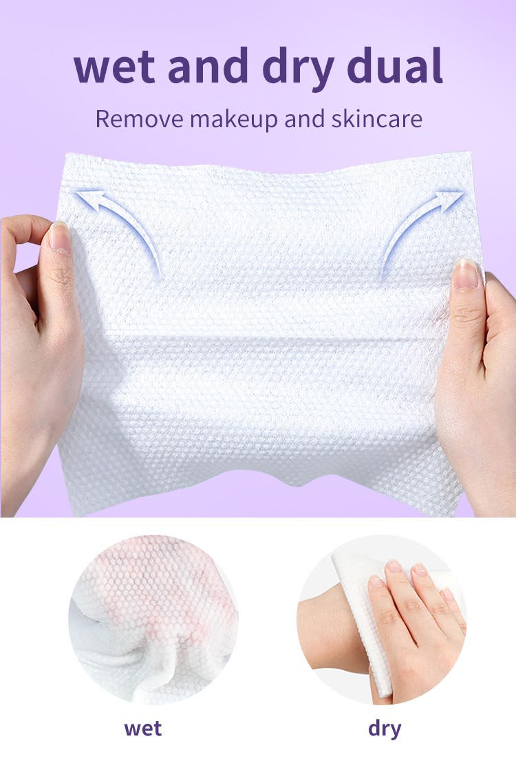 FUNHONGTU Pearl Pattern Disposable Face Towel 100 Cotton Thickened Soft Cotton Tissue In Bags F001 F002