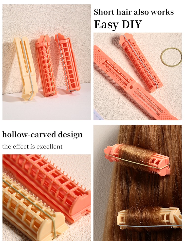 LMLTOP Diy Hair Styling 3pcs Heatless Hair Curler Portable Nylon Plastic Roller For Hair For Home Use SY120