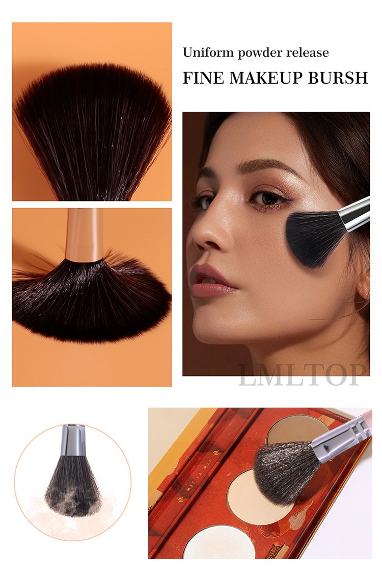 LMLTOP Single Wholesale Makeup Brushes Blusher Nylon Make Up Brush Custom Logo Brushes Beauty Tool Make Up Professional B0474