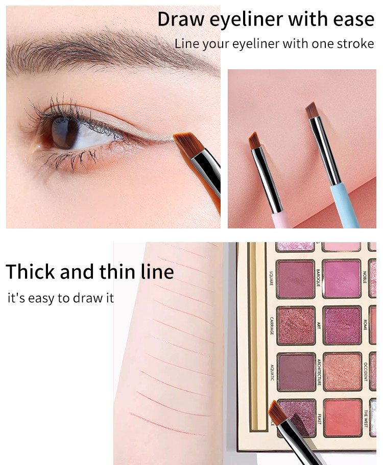 LMLTOP Wholesale Lip Makeup Brushes Single Soft Detailing Brush Professional Oblique Eyeliner Brush Private Label B0481