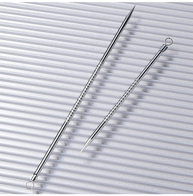 LMLTOP 2pcs Stainless Steel Blackhead Acne Needles Circle Loop Sharp Acne Blackhead Removal Needle Acne Needle Set E097