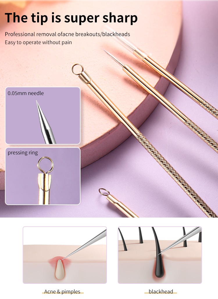 LMLTOP 1pc Wholesale Stainless Steel Acne Needle Set High Quality Blackhead Acne Needles Acne Blackhead Removal Needles E300