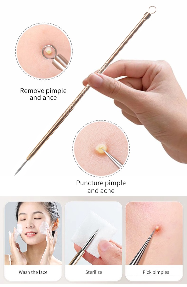 LMLTOP 1pc Wholesale Stainless Steel Acne Needle Set High Quality Blackhead Acne Needles Acne Blackhead Removal Needles E300