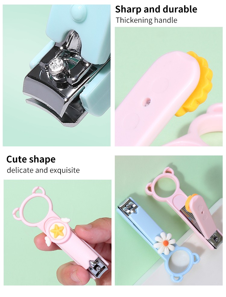 LMLTOP Cute Cartoon Finger Nail Clipper Non-slip Handle Nail Clipper Wholesale Nail Clipper Set Stainless Steel In Stock C0189