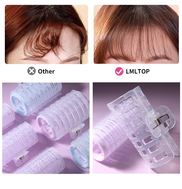 LMLTOP Hair Styling Tools 2 Sizes Nylon Portable Hair Rollers Set Professional No Heat Hair Curler Wireless Daily Use SY130 131