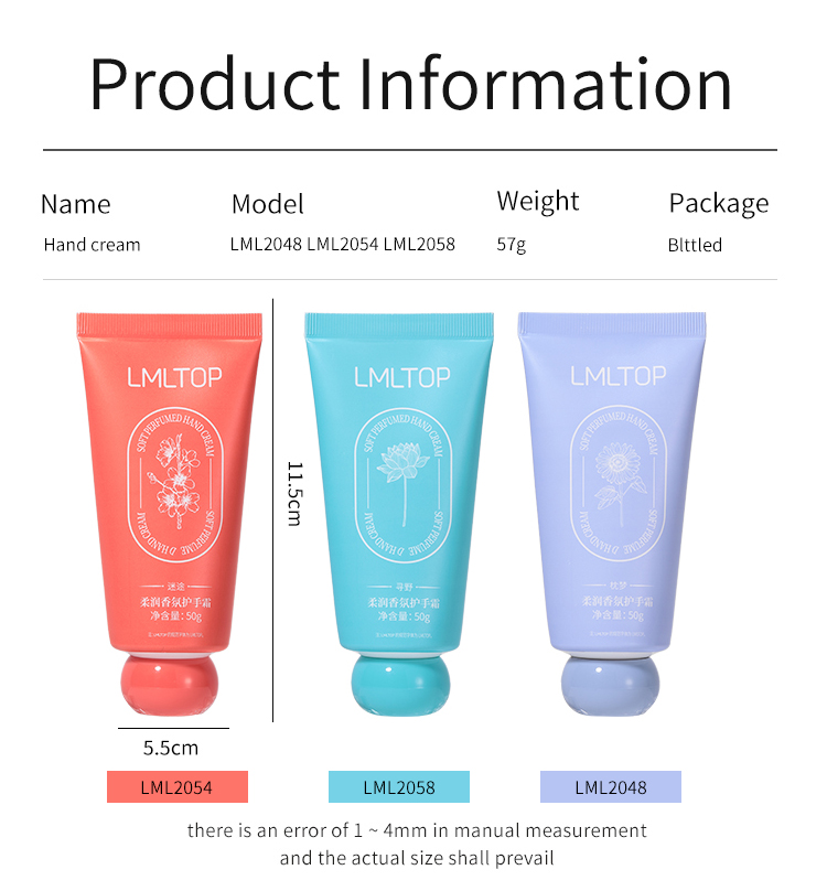 Private Label Hand Cream Skincare Essential Oil Whitening Moisturizing Anti-crack Flower Fragrance Hand Cream