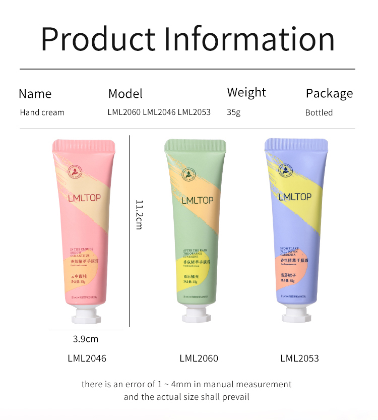 View larger image  Share LMLTOP Good Quality Display Hand Cream Private Label Hand Cream Nourishing Soothing Moisturizing Whitening Hand Cream