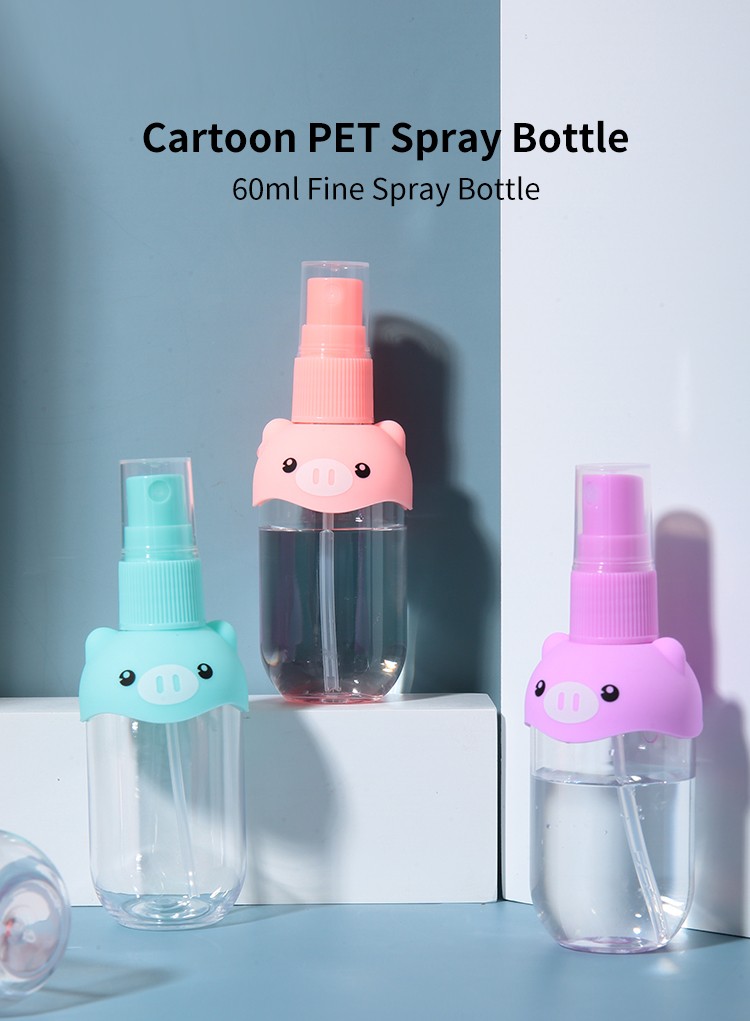 LMLTOP 60ml PET Plastic Sprays Bottles High Quality Travel Bottle Cartoon Empty Bottles SY717