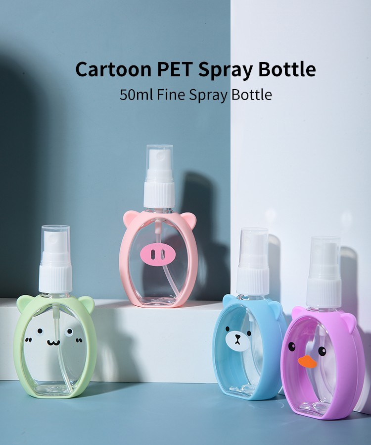LMLTOP 50ml PET High Quality Cartoon Sprays Bottles Plastic Travel Bottle Empty Bottles SY720