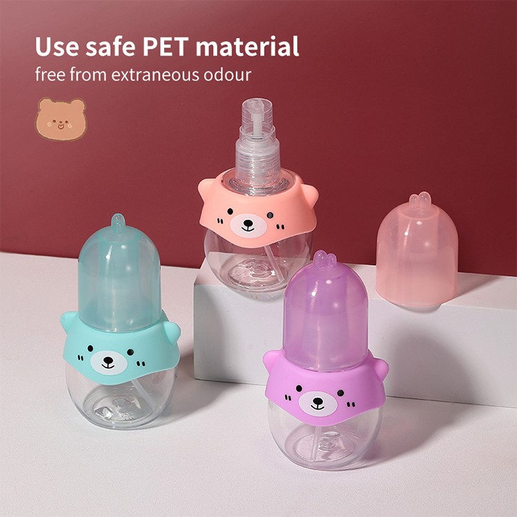 LMLTOP 70ml PET Cartoon Sprays Bottles Plastic Travel Bottle High Quality Empty Bottles SY721