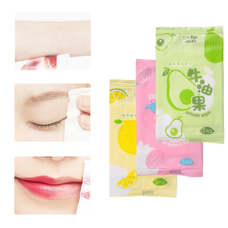 LMLTOP 10pcs/pack Travel Makeup Remover Wipes Makeup Tools Face Product Facial Deep Cleansing Non-woven Pockey Wipes Wet Wipes