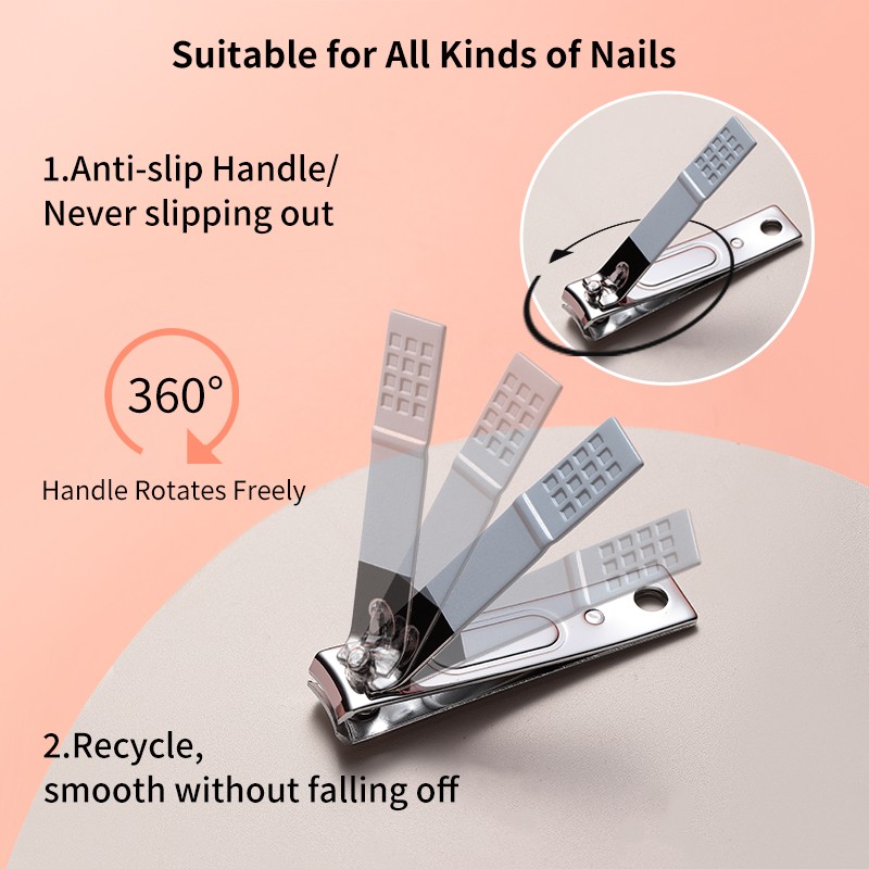 OEM Wholesale custom logo 2pcs slanted nail clipper sharp cut stainless steel straight finger toe nail cutting tools SY543